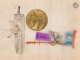 une image représentant un dessin de train avec une pleine lune en arrière-plan
