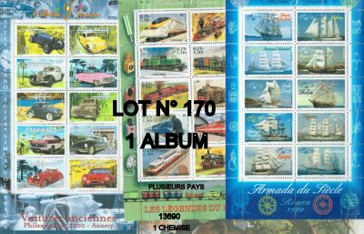 beaucoup de timbres avec des motifs différents