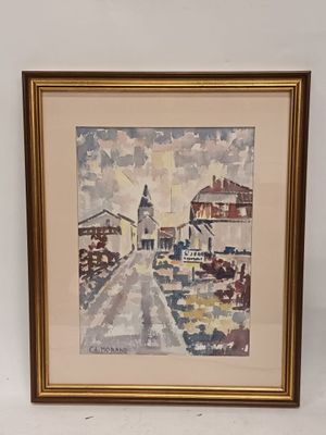 Camille MORAND (1928-2014) Vue de Saint-Jean de Reyssouze, - Photo 1