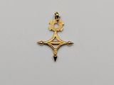 une image d'une croix dorée sur fond blanc