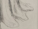 dessin représentant une femme en robe longue, coiffée d'un chapeau