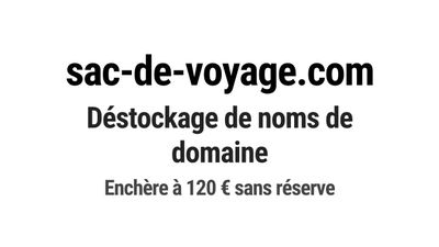Nom de domaine sac-de-voyage.com.