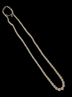 Collier de perles de culture en chute, fermoir et chaine de … - Photo 1