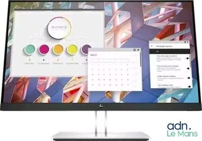 a computer monitor with a calendar on the screen