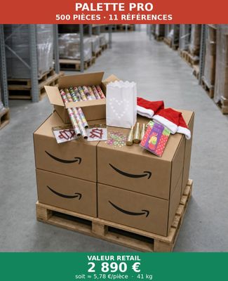 an image of a cardboard box with a package on top of it in a warehouse