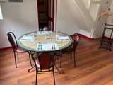 a table with place settings and place settings on it