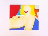 une photo d'un tableau représentant une femme aux lèvres rouges