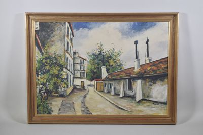 Elisée MACLET (1881-1962) Ruelle à Paris Huile sur carton si…