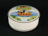 a white box with a picture of a boat on it