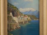 an image of a painting of a view of a town on the coast