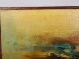an image of a painting on a white wall with a wooden frame