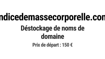Nom de domaine indicedemassecorporelle.