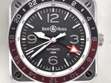 a black watch with a red second hand and a red second hand