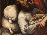 an image of a painting of a man laying on a bed next to a woman