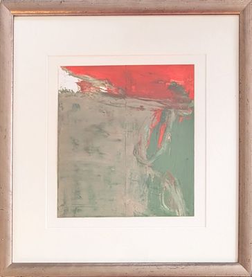 a picture of a picture of a red and green painting