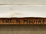 a close up of a piece of wood with writing on it