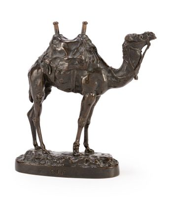 BARYE Antoine-Louis (1795-1875) : "Dromadaire d'Égypte harnaché", bron - Photo 1