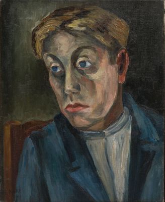 une image représentant un tableau d'un homme aux yeux bleus