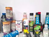 many different types of toothpaste on the counter