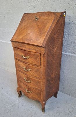 Meuble scriban d'entre-deux en bois de placage marqueté en a… - Photo 1