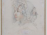 portrait of a woman in a bonnet by person