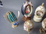 many different types of figurines sitting on a table