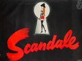 the cover of a book with a woman in a red dress standing in front of a keyhole