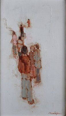 une image représentant un tableau où l'on voit un homme tenant un enfant dans ses bras