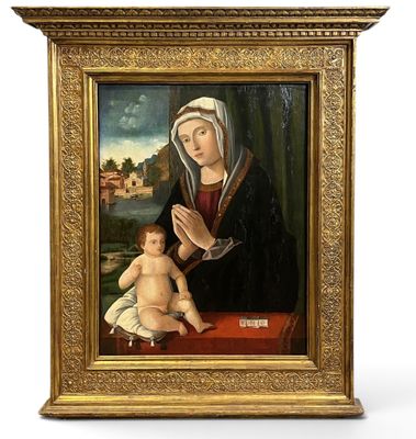 une image d'une peinture représentant une femme tenant un bébé