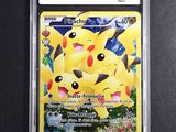 a close up of a pokemon trading card on a table