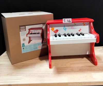 Piano rouge House of Toys +18 mois, 33x25x30cm