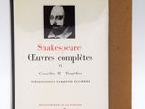 the book cover of shakespeare ' s complete works, complete with a picture of shakespeare ' s character