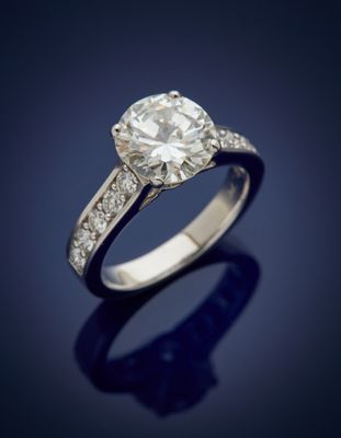 a diamond single - stone ring, by cartier