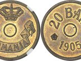 une pièce d'or avec une couronne au recto et une couronne au verso