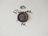 a picture of a coin on a plate with writing on it