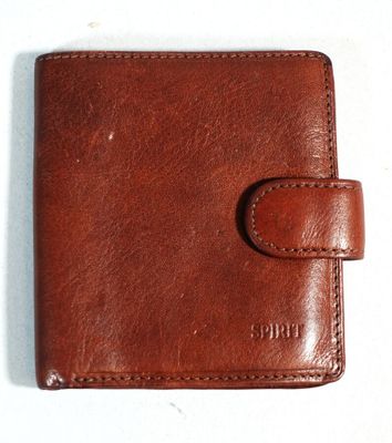 SPIRIT Portefeuille en cuir marron
