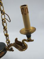 Lustre de style Empire en bronze et métal peint à trois bras… (photo 4)