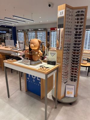 many glasses on display in the store for sale