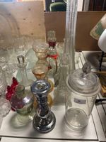 Lot de verreries, vases, soliflore, bougeoirs, opaline et di… (photo 3)