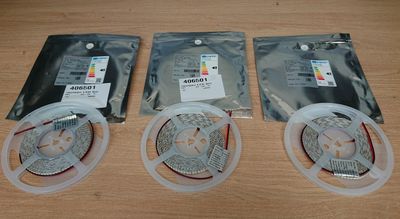 three different types of led strip in bags on a table