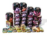 de nombreux types de cartes Pokémon exposées