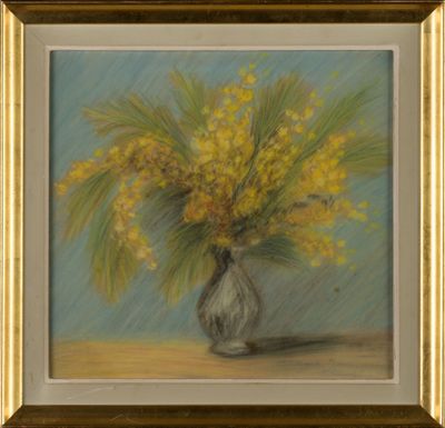 Daniel DU JANERAND (1919-1990) "Le bouquet" pastel, SBD.
