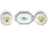 three plates that are sitting next to each other