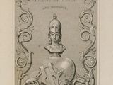 portrait of a man in a suit of armor holding a sword and shield