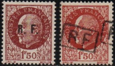 two stamps with a picture of a man and a woman on them
