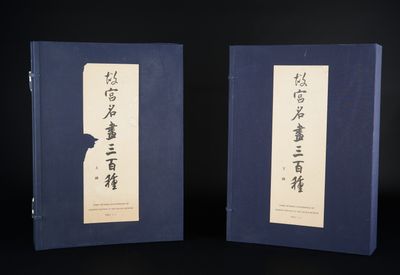 deux livres bleus portant des inscriptions en chinois, posés côte à côte