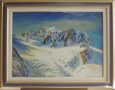 Philippe FESCOURT (né 1954). Le Mont Blanc depuis la Mer de …
