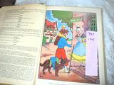 an open book with a picture of a man and a dog