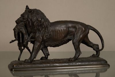 Christophe Fratin (1801-1864), d'après Lion tenant une antil…