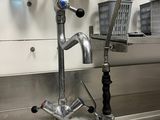 a sink with a faucet and a faucet in it
